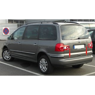 Takalukun reunalista (ruostumaton teräs) Ford Galaxy 1995–2006 kuva 1