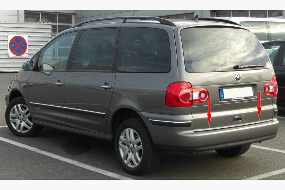 Seat Alhambra 1996–2010 Takalukun reunalista (ruostumaton teräs) Image