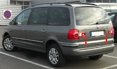 Seat Alhambra 1996–2010 Takalukun reunalista (ruostumaton teräs) kuva 1