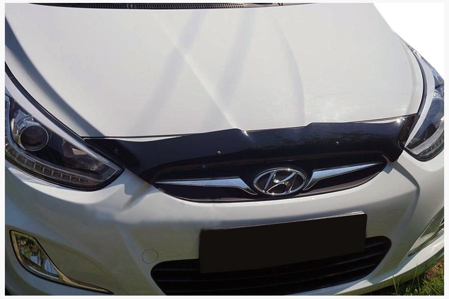 Hyundai Accent 2011–2017 Lyhyt konepellin tuuliohjain 2010-2014 (SIM) Image