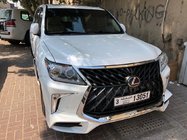 Lexus LX570/450d 2008–2022 Etupuskuri 2008-2015 facelift-tyyliin (maalattava) Valkoinen kuva 2