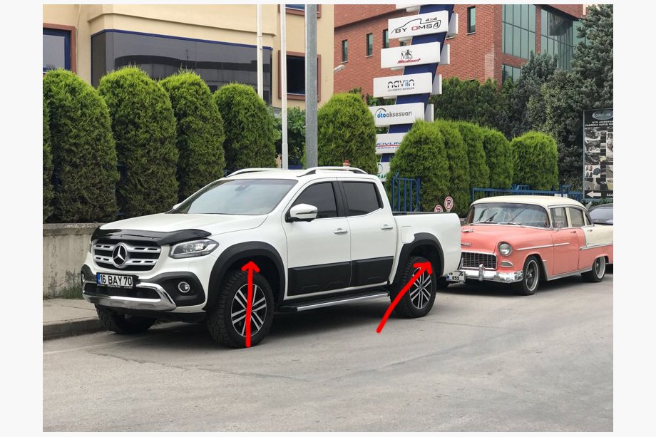 Mercedes X class 2017–2020 Pyöränkaaren levikkeet (maalattavaksi) Image