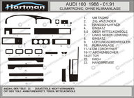 Audi 100 C3 1988–1991 Kojelaudan suojukset (Hartman) kuva 1