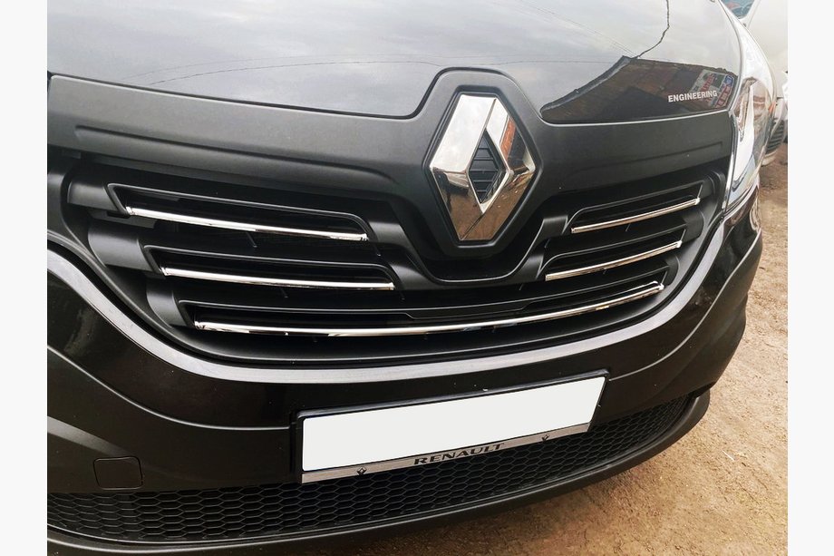 Renault Trafic 2015– Etusäleikön kromilistat 2015-2019 (5 kpl, ruostumaton teräs) Image