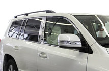 Lexus LX570/450d 2008–2022 Täydellinen ikkunankehyslistasarja ja pilarilistat (ruostumaton teräs) kuva 15