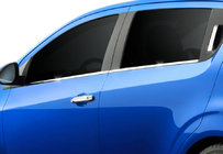 Chevrolet Aveo T300 2011–2020 Ikkunalistojen alalistat (RST) Viistoperä, OmsaLine - Italialaista ruostumatonta terästä kuva 3