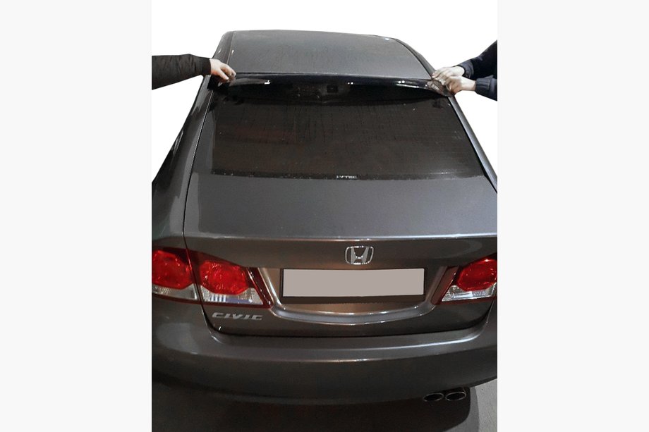 Honda Civic Sedan VIII 2006–2011 Takalasin spoileri (musta, ABS) Image