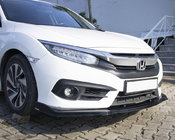Honda Civic Sedan X 2016–2021 Etupuskurin lip-spoileri V1 (musta) kuva 1