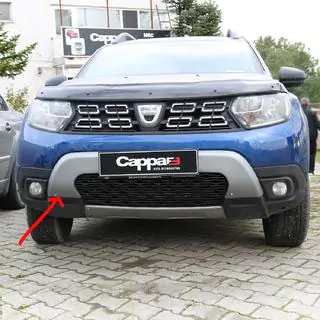 Etupuskurin yläspoileri (ABS, harmaa) Renault Duster 2018–2024 kuva 1