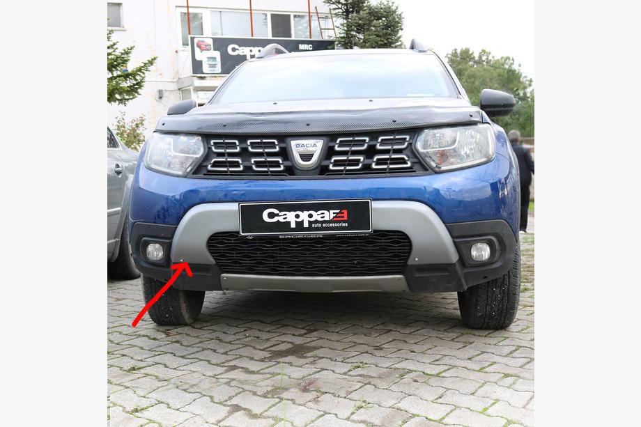 Renault Duster 2018–2024 Etupuskurin yläspoileri (ABS, harmaa) Image