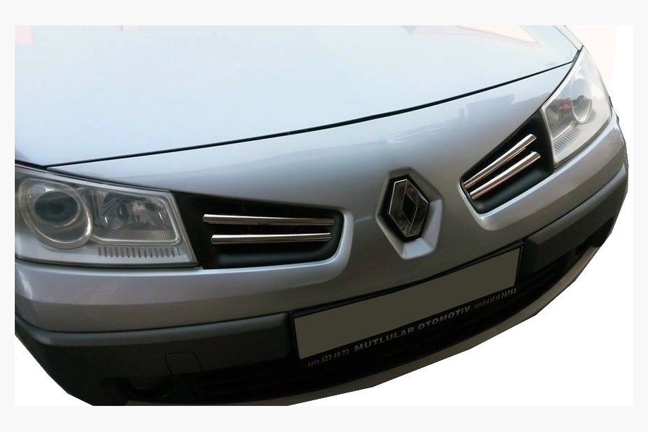 Renault Megane II 2004–2009 Säleikön kromilistat (malli 2006↗, 4 kpl, ruostumaton teräs) Carmos - turkkilainen teräs Image