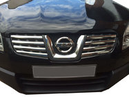 Nissan Qashqai 2007–2010 Jäähdyttimen säleikön suojalistat (8 kpl, ruostumaton teräs) OmsaLine – italialainen ruostumaton teräs kuva 1