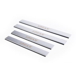 Carmos V1 kynnyslistat (4 kpl, ruostumaton teräs)
