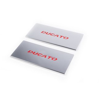 Punaiset sisäkynnyslistat (2 kpl, ruostumaton teräs) Fiat Ducato 2006–2025 kuva 1