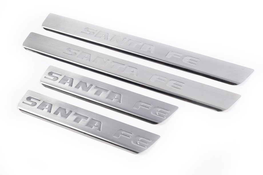 Hyundai Santa Fe 2 2006–2012 Carmos V1 kynnyslistat (4 kpl, ruostumaton teräs) Image