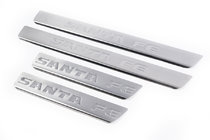 Hyundai Santa Fe 2 2006–2012 Carmos V1 kynnyslistat (4 kpl, ruostumaton teräs) kuva 1