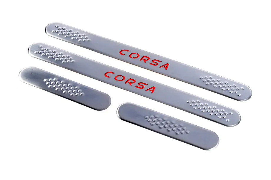 Opel Corsa C 2000–2006 Carmos V1 kynnyslistat (4 kpl, ruostumatonta terästä) Image