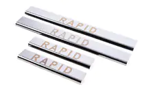Skoda Rapid 2012–2019 Carmos V1 kynnyslistat (4 kpl, ruostumatonta terästä) kuva 1