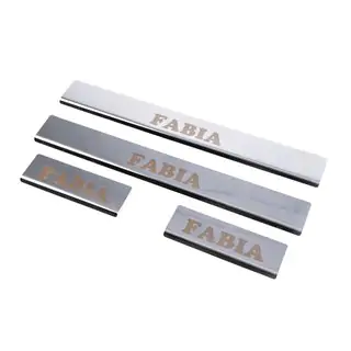 Carmos-kynnyslistat (4 kpl, ruostumaton teräs) Skoda Fabia 2000–2007 kuva 3