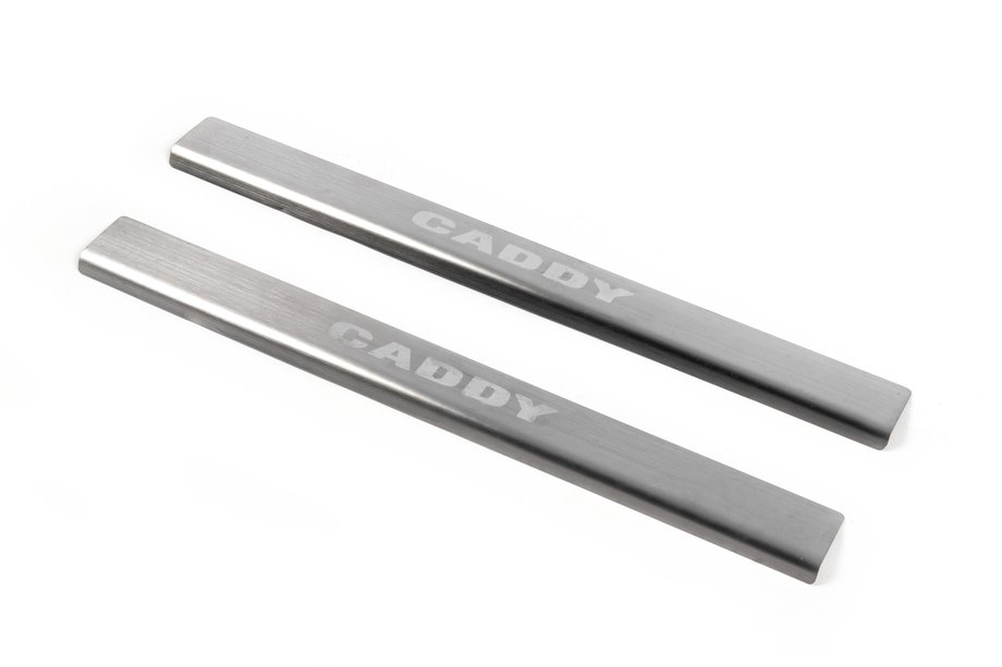 Volkswagen Caddy 2010–2015 Laser-ovikynnyslistat (2 kpl, ruostumaton teräs) Image