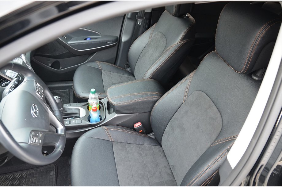 Hyundai Santa Fe 3 2012–2018 SoyuzAuto Leather-style istuinsuojat Kuva 2