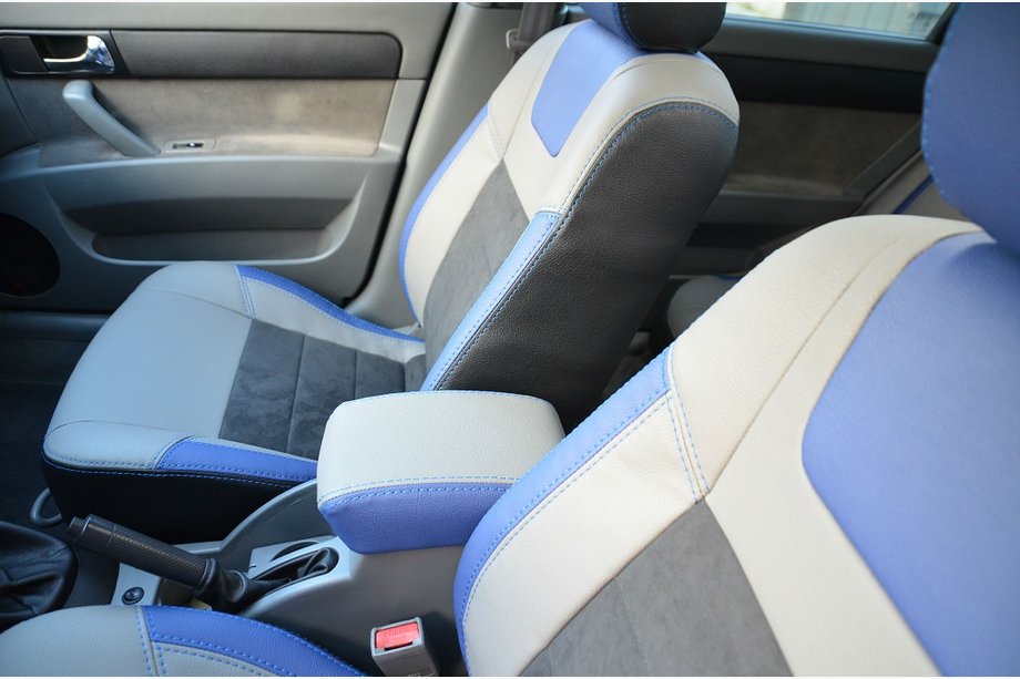 Chevrolet Lacetti 2003–2024 SoyuzAuto Leather-style istuinsuojat Kuva 1
