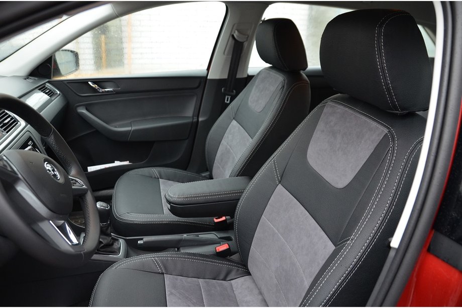 Skoda Rapid 2012–2019 SoyuzAuto Leather-style istuinsuojat Image