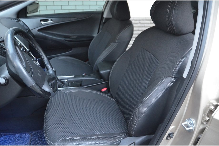 Hyundai Sonata YF 2010–2014 Ekonahkaiset istuinsuojat SoyuzAuto Premium Image