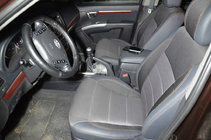 Hyundai Santa Fe 2 2006–2012 Auton istuinsuojat (keinonahka→kangas, Premium) kuva 4
