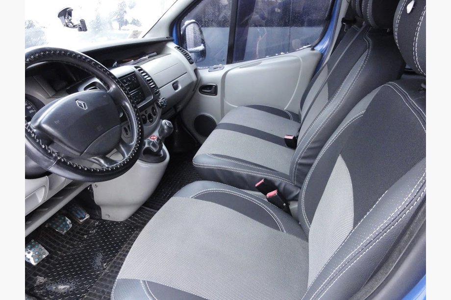 Nissan Primastar 2002–2014 Auton istuinsuojat (tekonahka ja kangas, Premium) Etuistuimet 1+1 Image