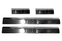 Chery Tiggo 1 2005–2016 Carmos-kynnyslistat (4 kpl, ruostumaton teräs) kuva 1