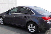 Chevrolet Cruze 2009–2015 Ikkunoiden täydellinen kehyslistasarja (Sedan-versioon, ruostumaton teräs) kuva 1