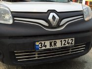 Renault Kangoo 2008–2020 Yksiosainen puskurin ritilä (ruostumaton teräs) kuva 4