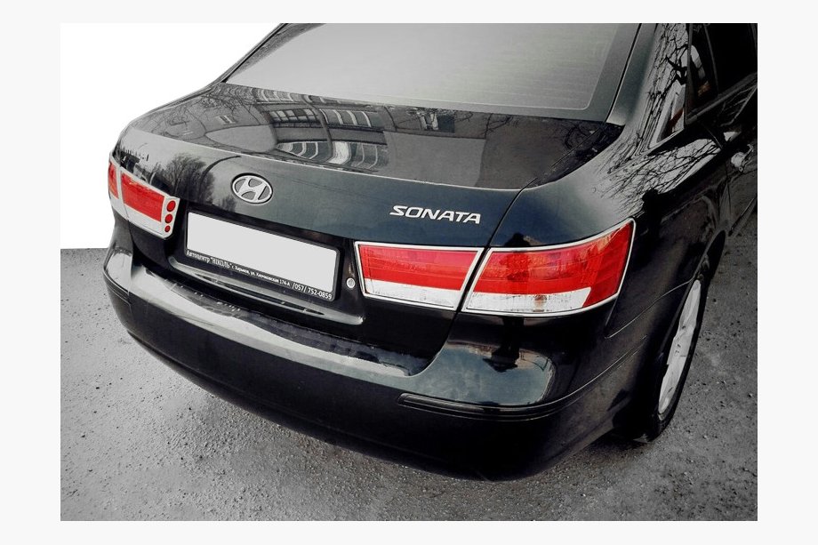 Hyundai Sonata NF 2004–2009 Takavalojen suojalistat (2 kpl, muovi) Image