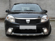 Dacia Sandero 2007–2013 Etupuskurin lipan jatkeet (3 kpl, maalattava) kuva 1