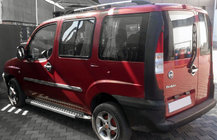 Fiat Doblo I 2005–2010 Allmond Grey sivuportaat (2 kpl, alumiini) Vakiokiinnityssarja kuva 3