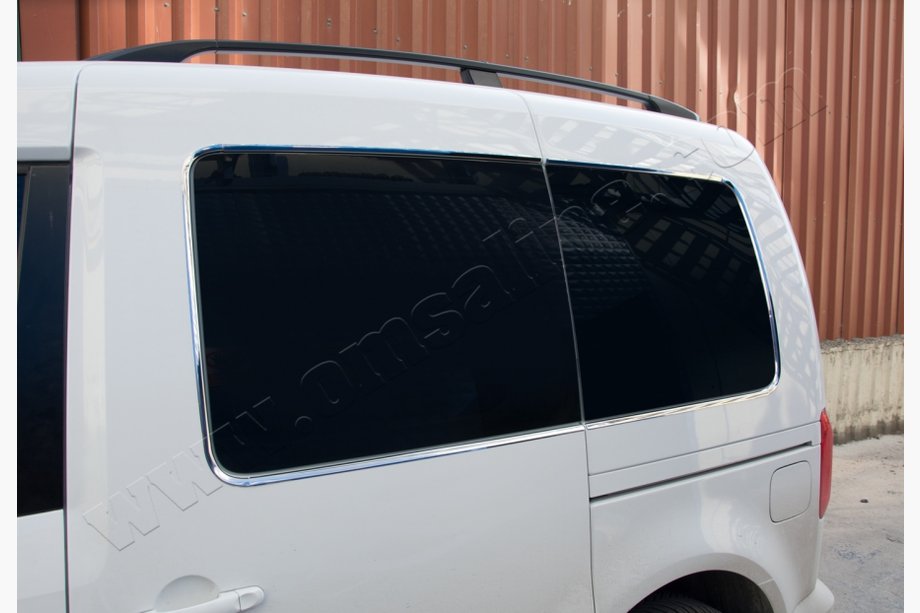 Volkswagen Caddy 2004–2010 Takalasien kehyslistat (12 kpl, ruostumaton teräs) Image