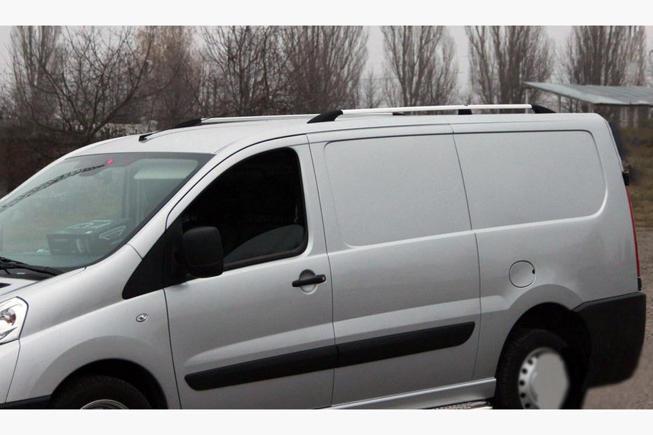 Citroen Jumpy 2007–2017 Kromatut kattokaiteet Pitkä akseliväli, muovijalat Image