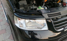 Volkswagen T5 Multivan 2003–2010 Ajovaloluomet (2 kpl, muovi, musta) Mattamusta kuva 3