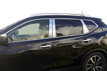 Nissan X-trail T32/Rogue 2014–2021 Kromiset pilarilistat (ruostumaton teräs) kuva 1