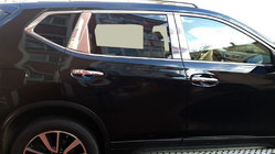 Nissan X-trail T32/Rogue 2014–2021 Kromiset pilarilistat (ruostumaton teräs) kuva 2