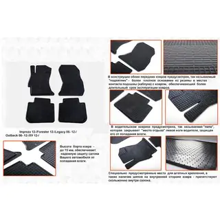Kumimatot (4 kpl, Stingray Premium) Subaru XV 2011–2017