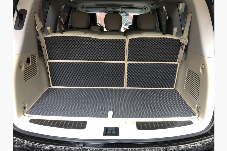 Nissan Patrol Y62 2010–2024 Tavaratilan matto, 5-osainen (EVA, musta) Image