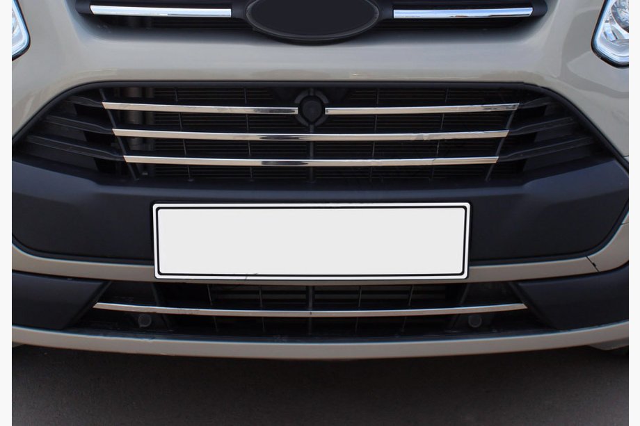 Ford Custom 2013–2022 Jäähdyttimen säleikön listat 2013-2018 (5 kpl, ruostumaton teräs) Carmos - turkkilainen teräs Image