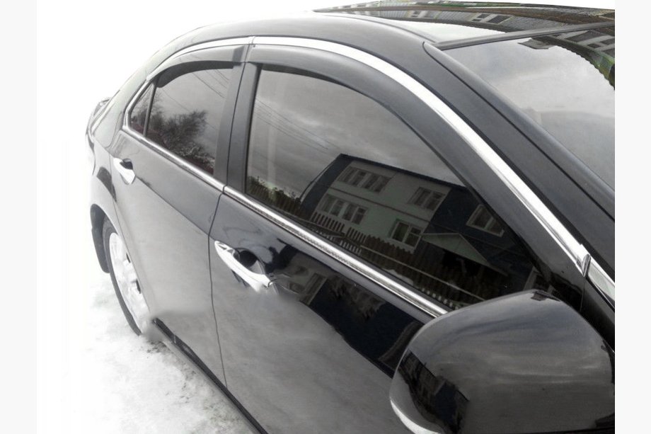 Volkswagen Passat B7 2012–2015 Sivulasien tuuliohjaimet kromilistalla (4 kpl, Taiwan) Image
