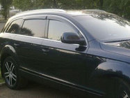 Audi Q7 2005–2015 Sivulasien tuuliohjaimet kromilistalla (4 kpl, HIC) kuva 5