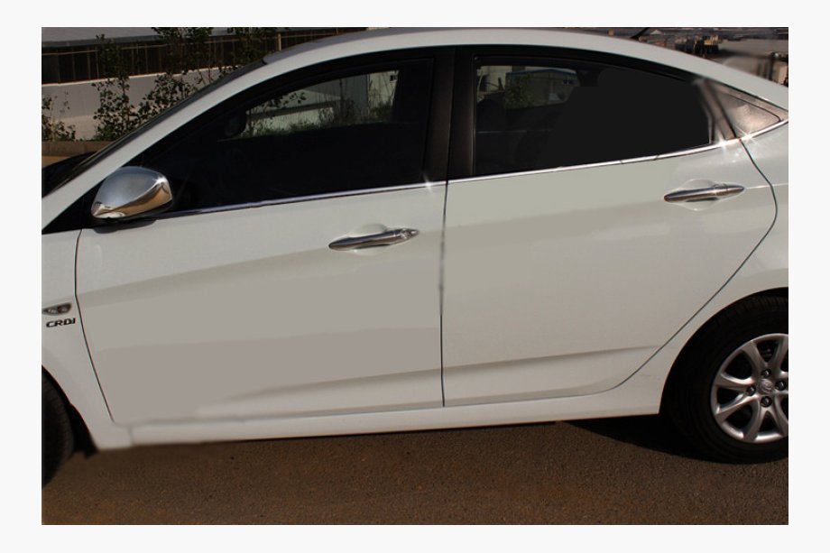 Hyundai Accent 2011–2017 Ikkunoiden alalistat (6 kpl, ruostumaton teräs) Image