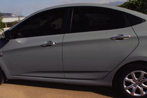 Hyundai Accent 2011–2017 Ovenkahvan kromisuojat (4 kpl, ruostumaton teräs) Carmos - turkkilainen teräs kuva 1