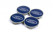 Ford Vanteiden keskikupit 54,5/50 mm siniset (4 kpl) kuva 1