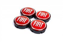 Fiat Vanteiden keskiökapselit 57/55,5 mm punaiset (4 kpl) kuva 1